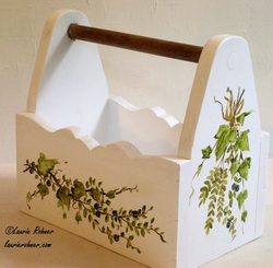 Ivy Ferns Painted Planter Tote