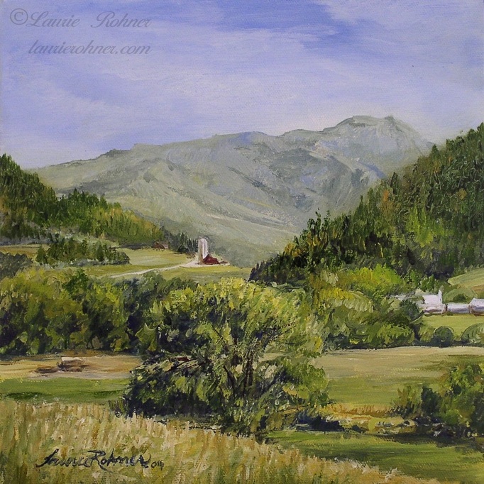 Scenic landscape oil painting by Laurie Rohner