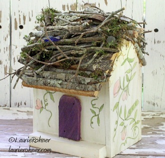 Sweet Pea Fairy House Bird House